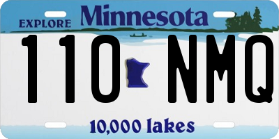 MN license plate 110NMQ