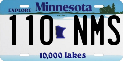 MN license plate 110NMS