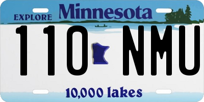 MN license plate 110NMU
