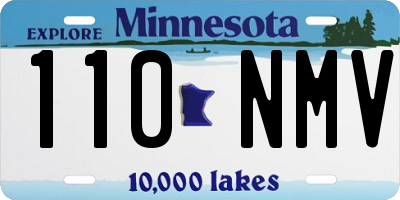 MN license plate 110NMV