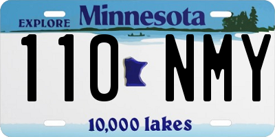 MN license plate 110NMY