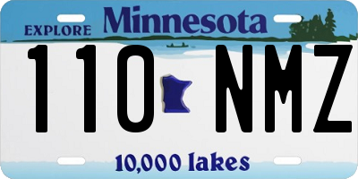 MN license plate 110NMZ
