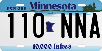 MN license plate 110NNA