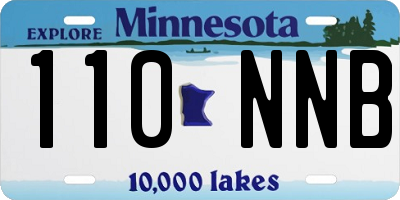 MN license plate 110NNB