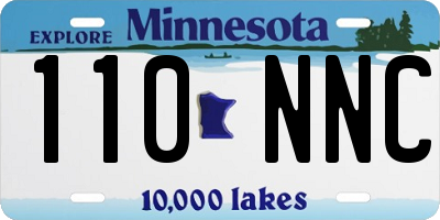 MN license plate 110NNC