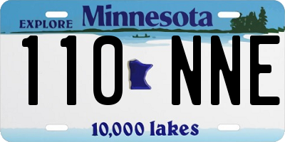 MN license plate 110NNE