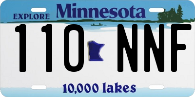 MN license plate 110NNF