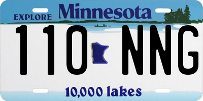MN license plate 110NNG