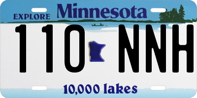 MN license plate 110NNH