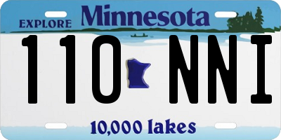 MN license plate 110NNI