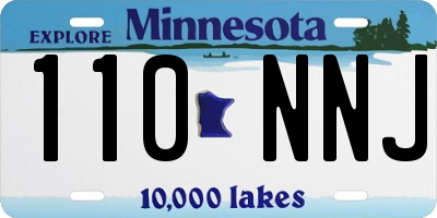 MN license plate 110NNJ