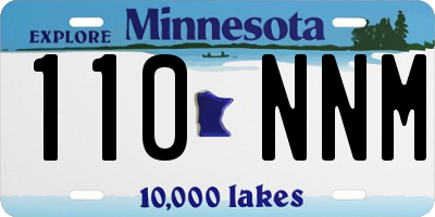 MN license plate 110NNM