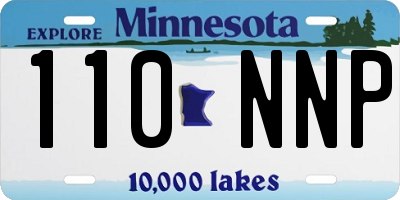 MN license plate 110NNP