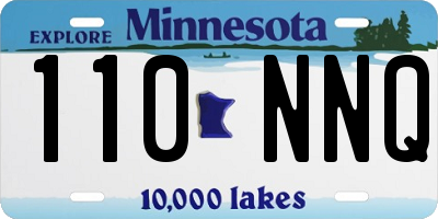 MN license plate 110NNQ