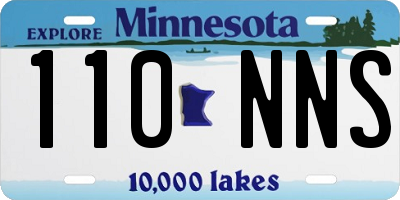 MN license plate 110NNS