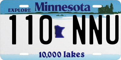 MN license plate 110NNU