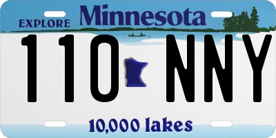 MN license plate 110NNY
