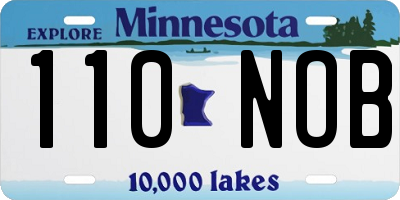 MN license plate 110NOB