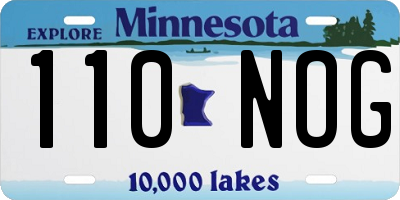 MN license plate 110NOG