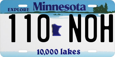 MN license plate 110NOH