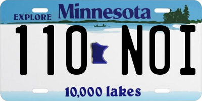 MN license plate 110NOI