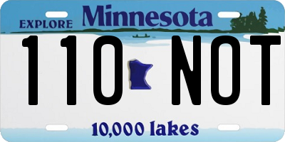 MN license plate 110NOT