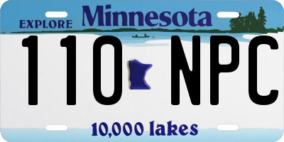 MN license plate 110NPC