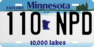 MN license plate 110NPD