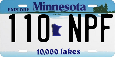 MN license plate 110NPF