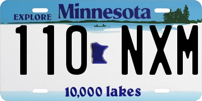 MN license plate 110NXM