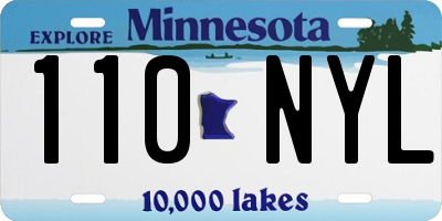 MN license plate 110NYL