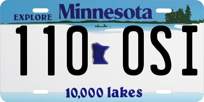 MN license plate 110OSI