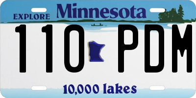 MN license plate 110PDM