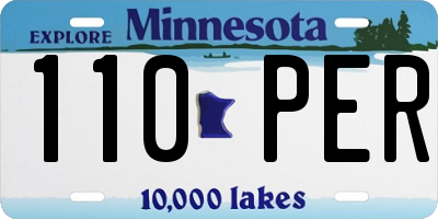 MN license plate 110PER