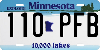 MN license plate 110PFB