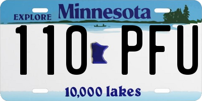 MN license plate 110PFU