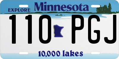 MN license plate 110PGJ