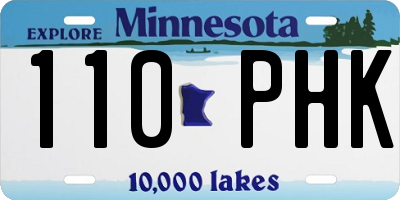 MN license plate 110PHK
