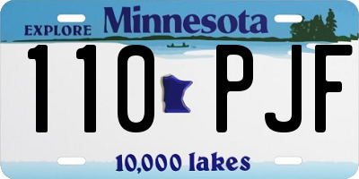MN license plate 110PJF