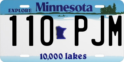MN license plate 110PJM