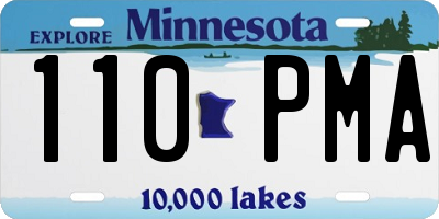 MN license plate 110PMA