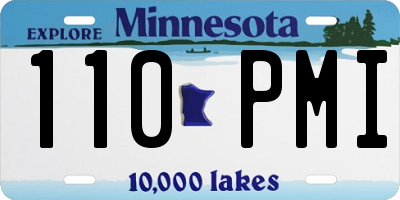MN license plate 110PMI