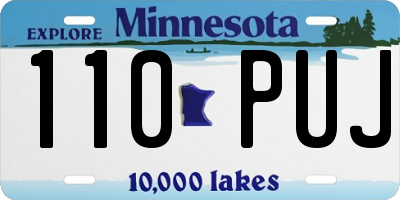MN license plate 110PUJ
