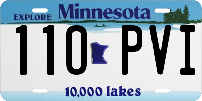 MN license plate 110PVI