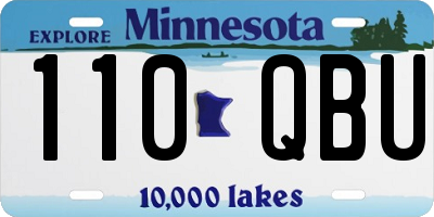 MN license plate 110QBU