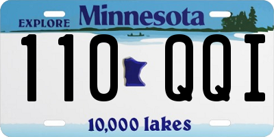 MN license plate 110QQI