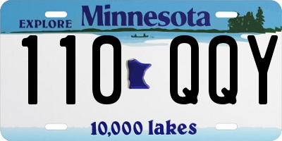 MN license plate 110QQY