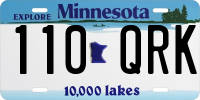 MN license plate 110QRK