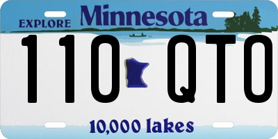 MN license plate 110QTO
