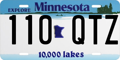 MN license plate 110QTZ
